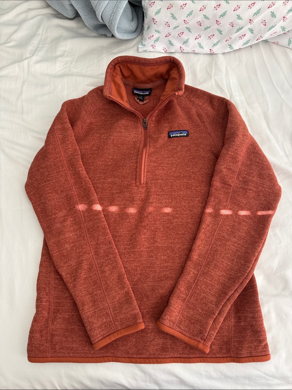 Patagonia Rust Orange Half-Zip Fleece Pullover